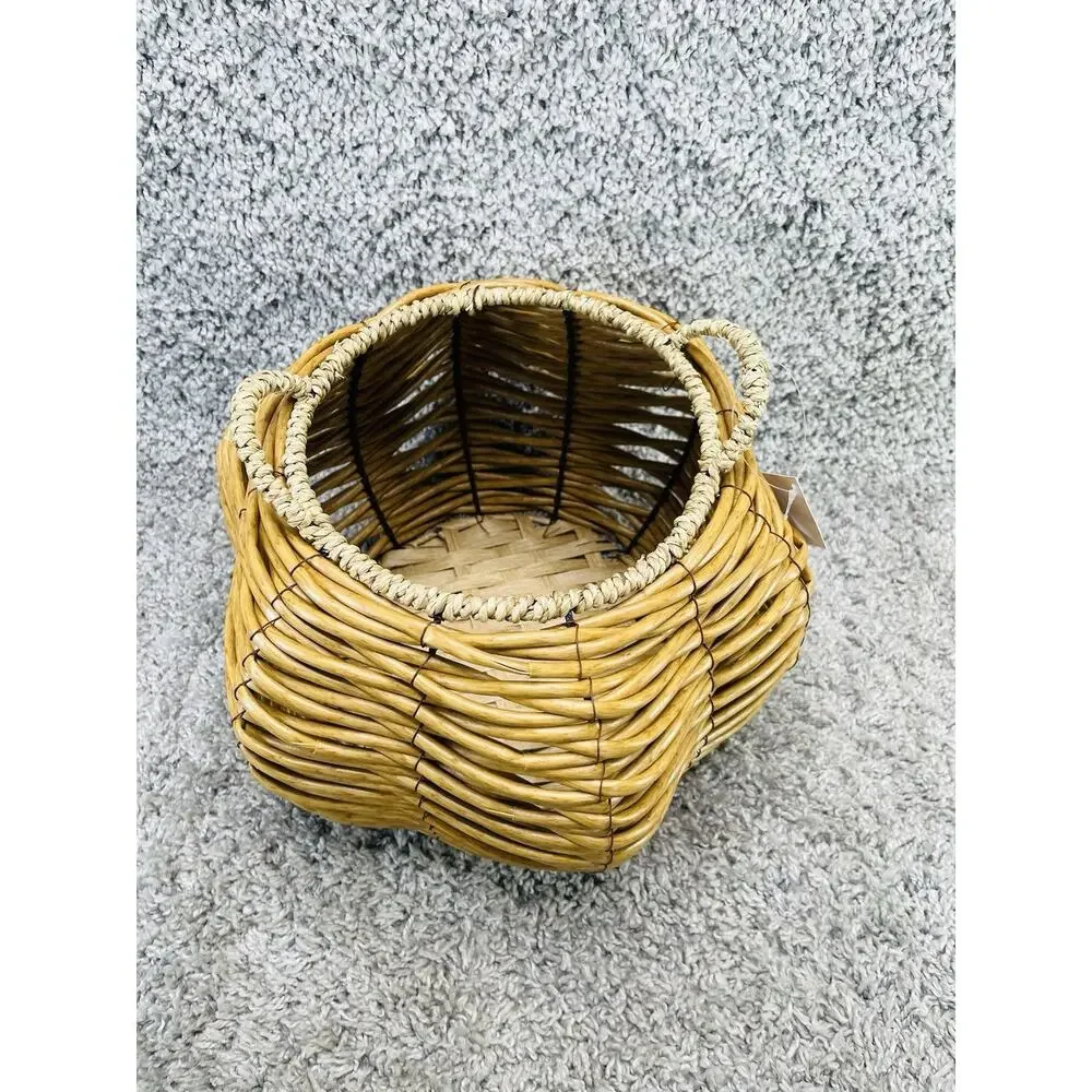 Pumpkin Rattan Basket Rustic American Country Decorative Home Decor New